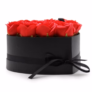Bouquet Cadeau Fleur de Savon - 13 Roses Rouges - Coeur