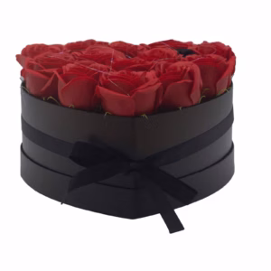 Bouquet Cadeau Fleur de Savon - 13 Roses Rouges - Coeur