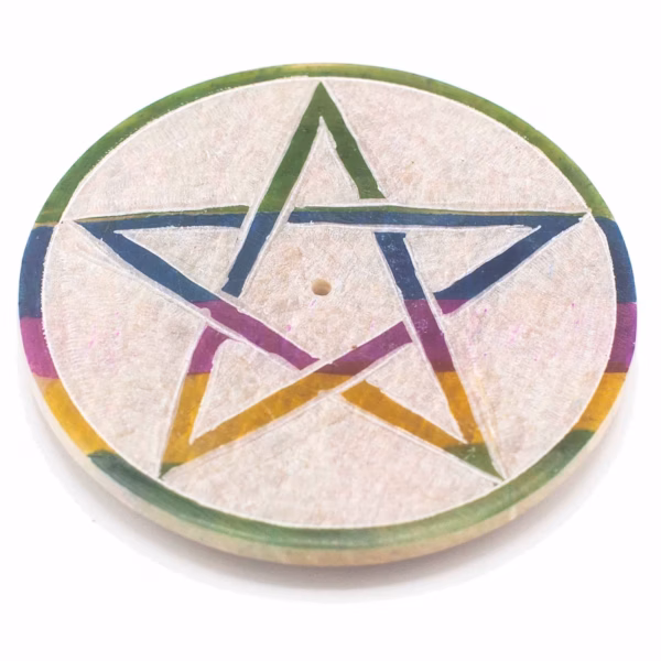 Räucherstäbchenhalter aus Speckstein,8cm - Pentagon