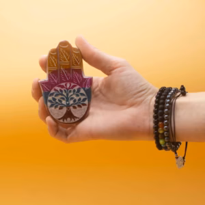 Porta Incienso Hamsa de Esteatita 9x6cm - Árbol de la Vida