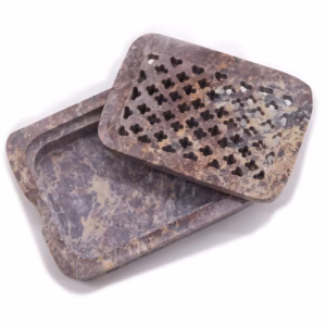 Porte - Savon et Égouttoir en Pierre Ollaire 11x8cm - Classique