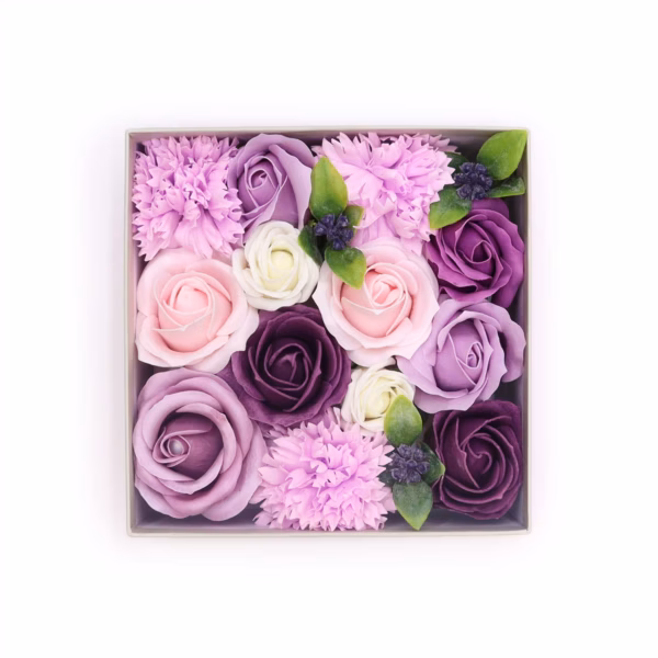 Square Box - Lavender Rose & Carnation