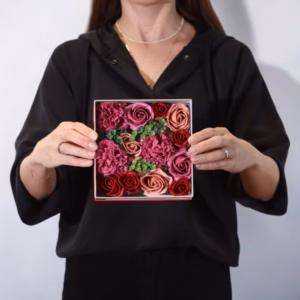Quadratische Box - Vintage - Rosen