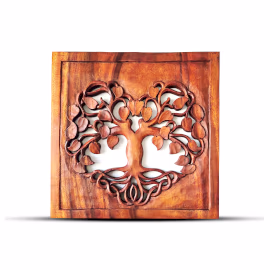 Quadratische Dekorative Baum aus Holz - 30x30cm