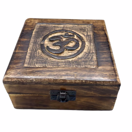 Boîte à Souvenirs Carrée en Bois 13x13x6cm - OM