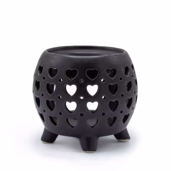Squat Pot Oljebrenner Multi Hearts - Matt Svart