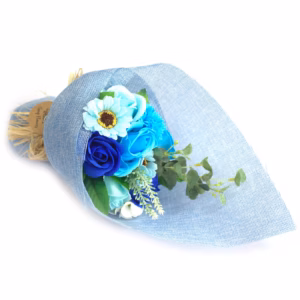 Zeep Bloemen Boeket - Blauw