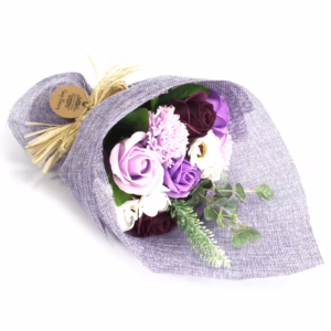 Zeep Bloemen Boeket - Lila