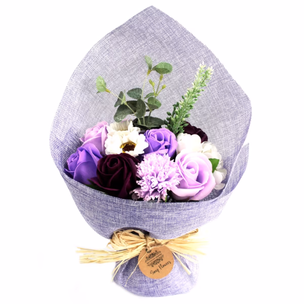 Zeep Bloemen Boeket - Lila