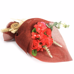 Bouquet de Fleurs de Savon - Rouge