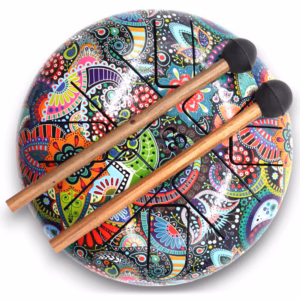 Steel Tongue Happy Drums Muti Coloured Om - 18cm