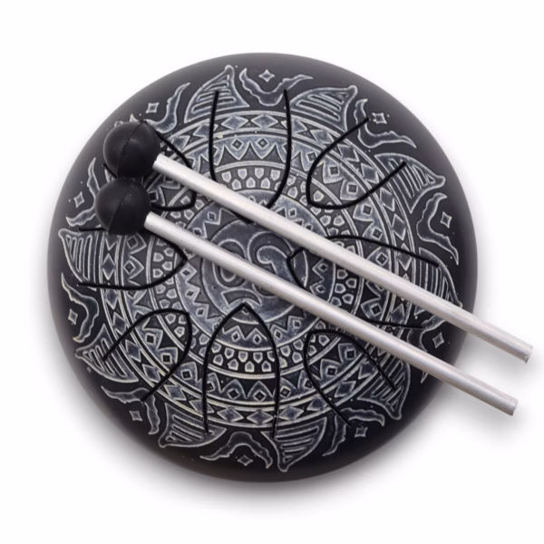 Happy - Trommel mit OM - Mandala - Gravur - 16cm