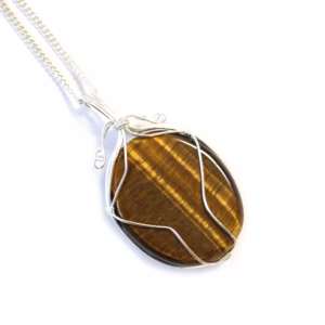 Collar de Piedras Preciosas en Remolino - Ojo de Tigre
