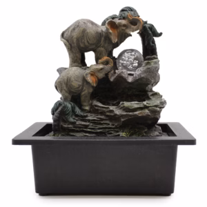 Fontaine de Table - 30cm - Famille Éléphant