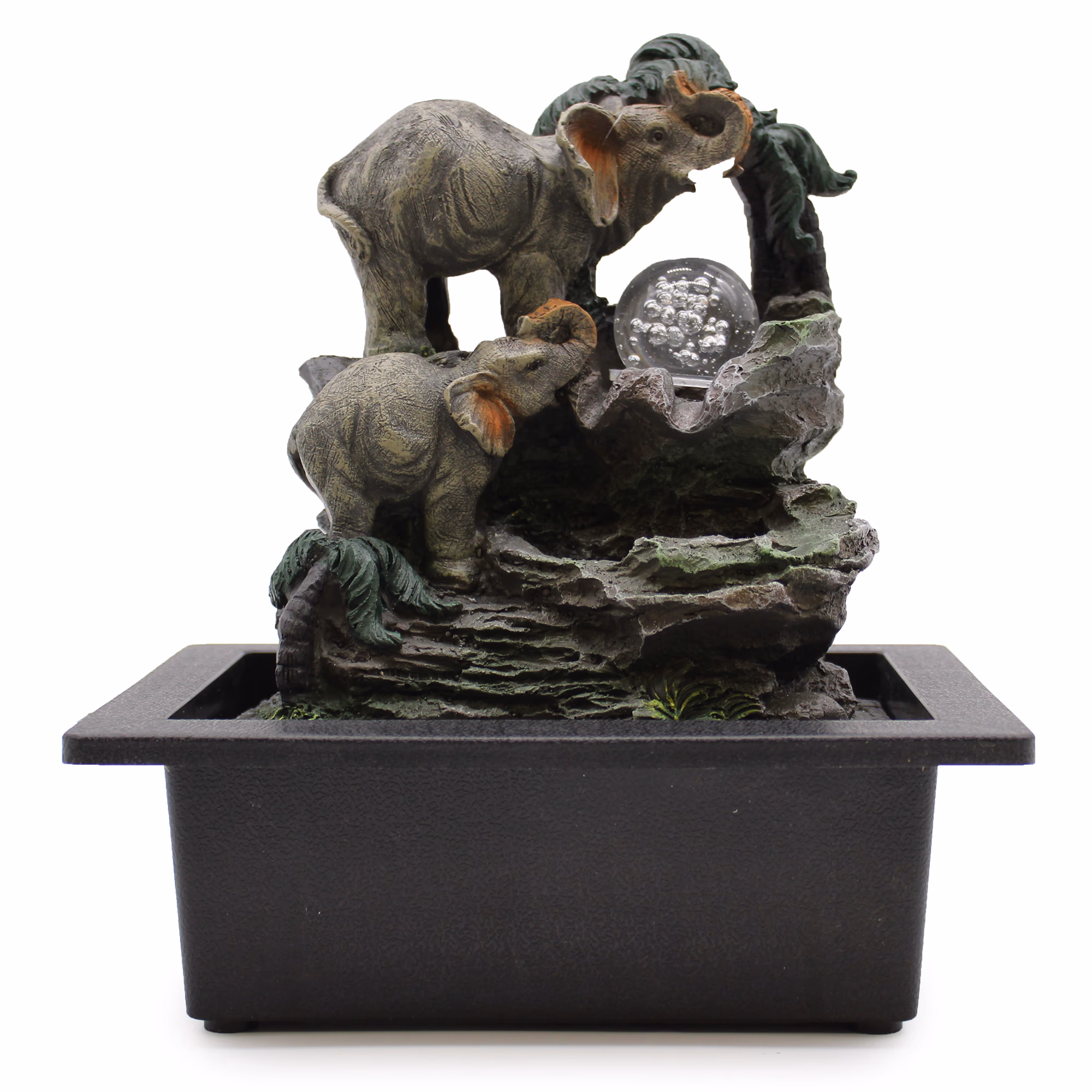 Fontaine de Table - 30cm - Famille Éléphant 1 Fontaine De Table - 30Cm - Famille Éléphant