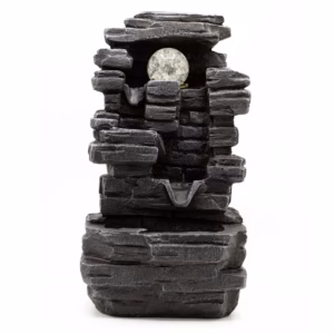 Tafelblad Waterornament - 35cm - Plaatrotsformatie & Kristallen Bol