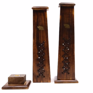 Caja de 2 Tapered Incienso Tower - Mango Wood
