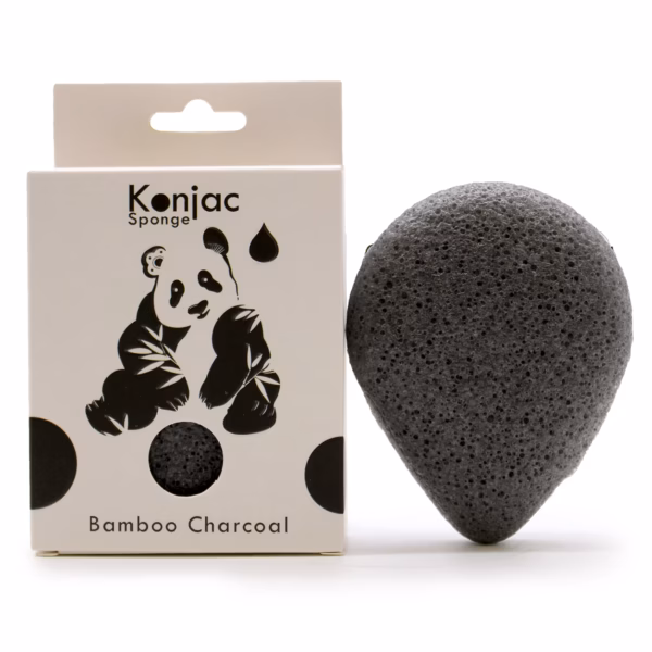 Éponge Konjac en Forme de Goutte - Charbon de Bambou - Anti - Bactérien