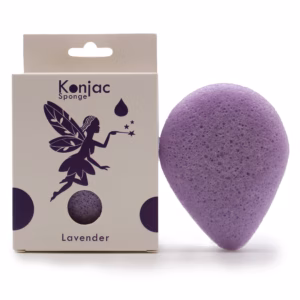 Éponge Konjac en Forme de Goutte - Lavande - Apaisant