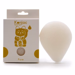 Éponge Konjac en Forme de Goutte - Naturelle - Peaux Sensibles