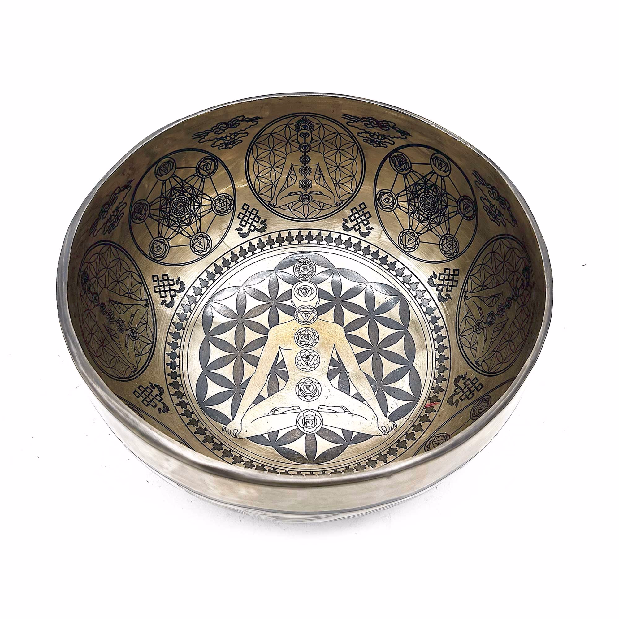 Cuenco Tibetano Sanador Grabado - 16cm - 7 Chakra 2 Cuenco Tibetano Sanador Grabado - 16Cm - 7 Chakra