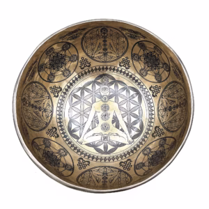 Cuenco Tibetano Sanador Grabado - 16cm - 7 Chakra