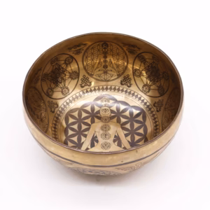 Cuenco Tibetano Sanador Grabado - 16cm - 7 Chakra
