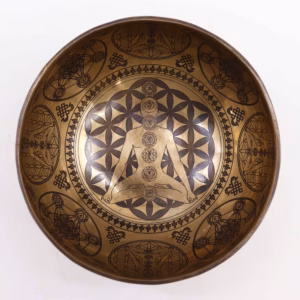 Cuenco Tibetano Sanador Grabado - 16cm - 7 Chakra