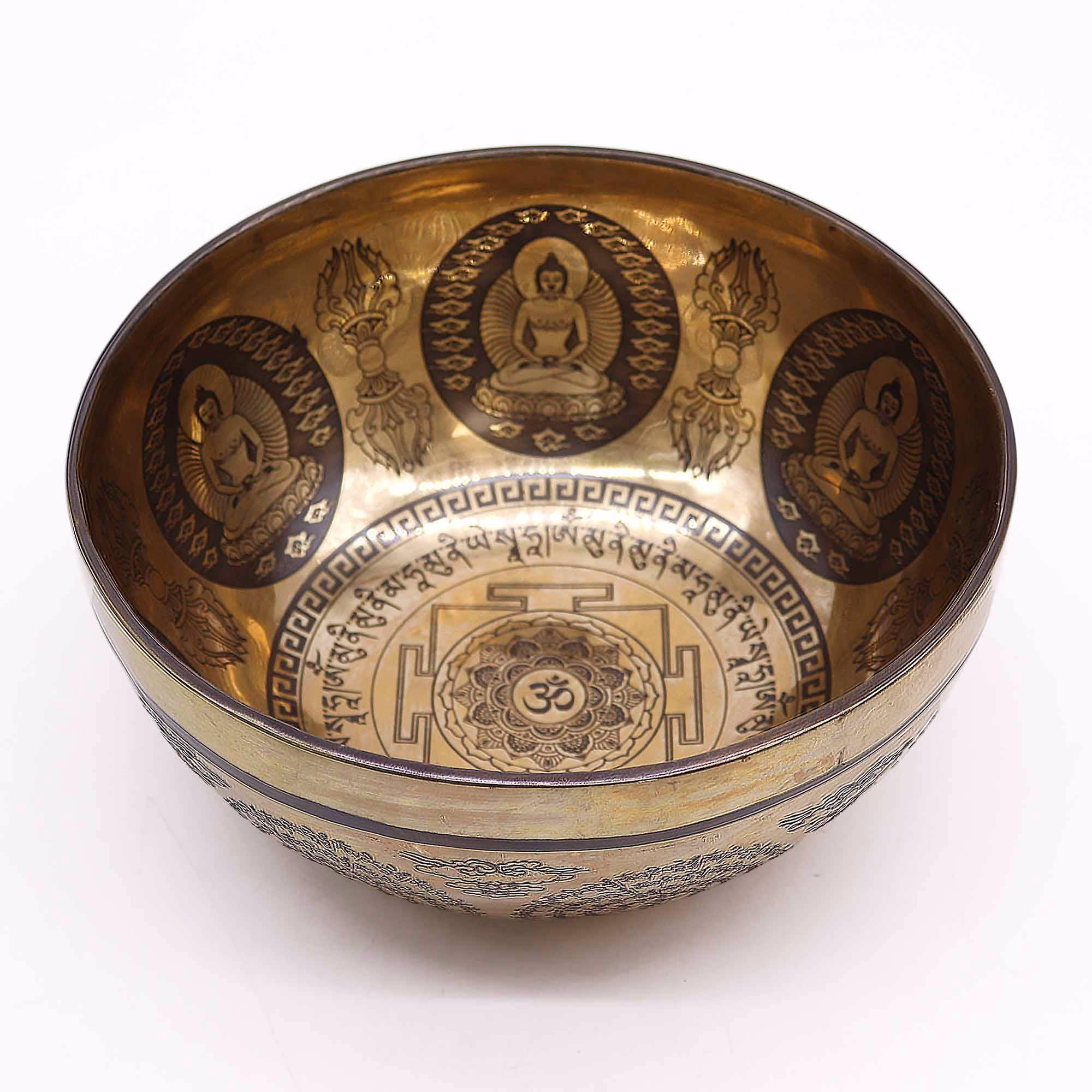 Cuenco Tibetano Curativo Grabado - 21cm - OM & Buda 8 Cuenco Tibetano Curativo Grabado - 21Cm - Om &Amp; Buda