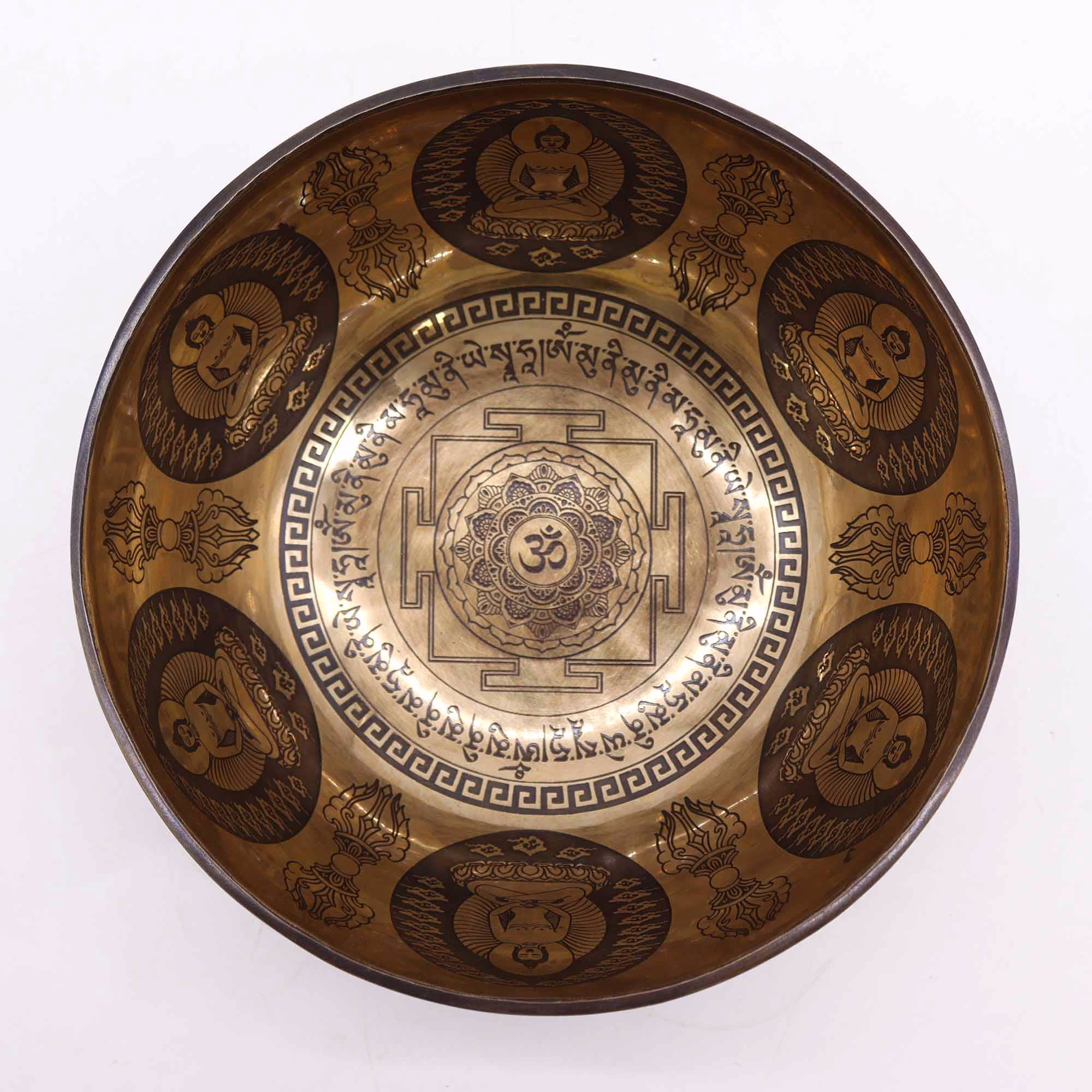 Cuenco Tibetano Curativo Grabado - 21cm - OM & Buda 9 Cuenco Tibetano Curativo Grabado - 21Cm - Om &Amp; Buda