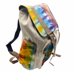 Tiedye Hemp Firkantet Ryggsekk I Hamp - Stor