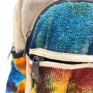 Tiedye Hanf Mittelgroßer Rucksack ohne Aufdruck