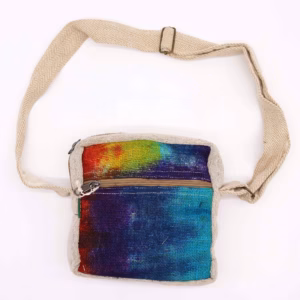 Sac à Main en Chanvre à Fermeture Éclair - Tie And Dye