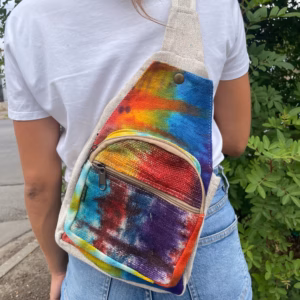 Tiedye Hennep Schouder Slingertas