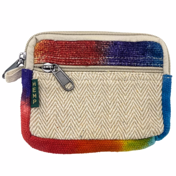 Gebatikte Hennep Vierkante Pouch