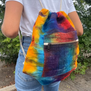 Tiedye Taske med Hampesnor
