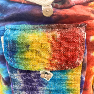 Sac à Dos en Chanvre Tie And Dye - Pochette Frontale