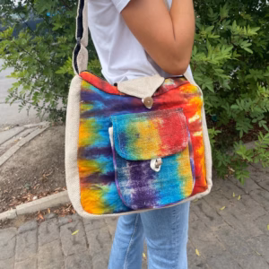 Sac à Dos en Chanvre Tie And Dye - Pochette Frontale