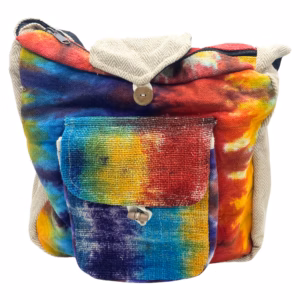Tiedye Hemp Study Bag with Front Pocket