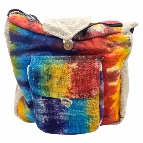 Sac à Dos en Chanvre Tie And Dye - Pochette Frontale