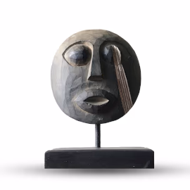 Timor Tribal Dekorativ Maske - Antik 27x20cm