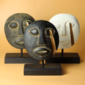 Timor Tribal Dekorativ Maske - Antik 27x20cm