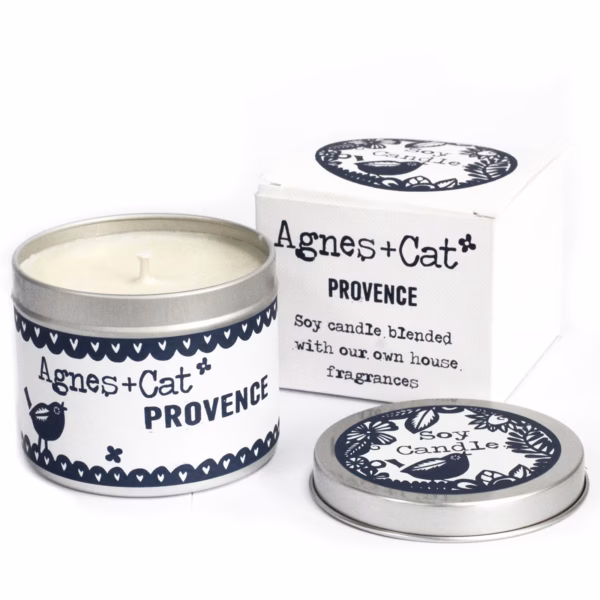 Presentförpackat Sojavaxljus i Burk - Provence - 200g