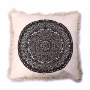 Traditional Mandala Cushion - black - 45x45cm