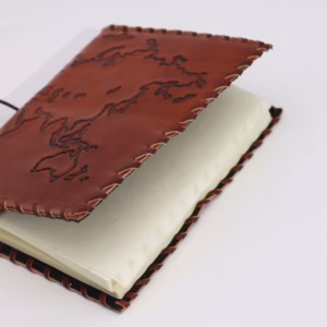 Brun Resedagbok med Snöre - 96 sidor - 17x13cm