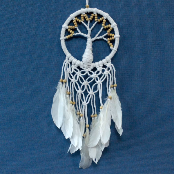 Tree of Life Dreamcatcher - Pure & Natural - 16cm