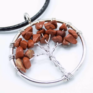 Colgante Árbol de la Vida - Jaspe Rojo