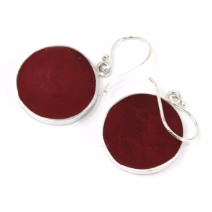 Boucles d'Oreilles Argent Arbre de Vie 15mm - Coral Effect
