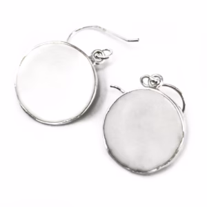 Boucles d'Oreilles Argent Arbre de Vie 15mm - Nacre