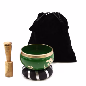 Tree of Life Singing Bowl Set - Green - 10.7cm